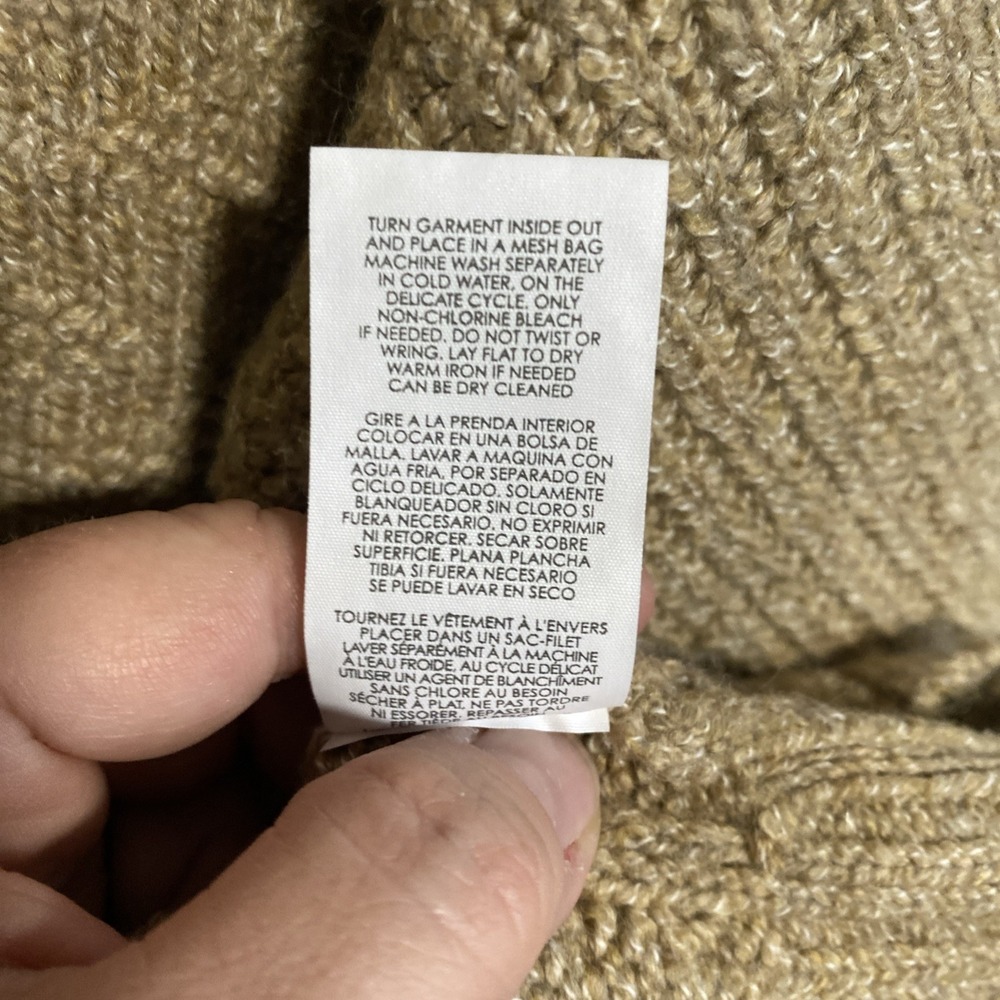 Cabi Neighbor Cardigan Oversized Tan Knit Button Front Sweater 4474 Small - Picture 4 of 5